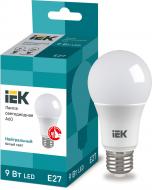 Лампа светодиодная IEK ECO 9 Вт A60 матовая E27 220 В 4000 К 