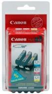 Набор картриджей Canon  CLI-521 Bundle (C,M,Y) 2934B010 многоцветный 2934B010