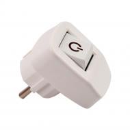 Електровилка кутова ERKA із заземленням 220В 16А IP20 ABS-пластик білий