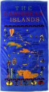 Полотенце Карибские остова карта 75x150 см синий