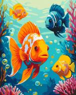 Картина за номерами Яскраві рибки 11694-AC 40х50 см 40х50 см ART CRAFT