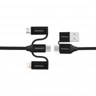 Кабель Promate PentaPower USB-C/USB to USB-C/microUSB/Lightning 1,2 м чорний (pentapower.black)