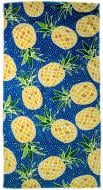 Полотенце Желтые ананасы на голубом фоне 75x150 см