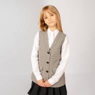 Жилет для девочки Эдельвика р.134 бежево-серый 03-24/00