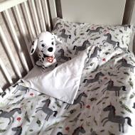 Комплект постільної білизни SoundSleep Unicorn в ліжечко муслін дитячий 112х147 см (94101836) білий із принтом