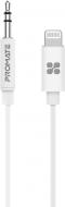 Переходник Promate AudioLink-LT1 Lightning to Jack 3.5 мм 1 м белый (audiolink-lt1.white)