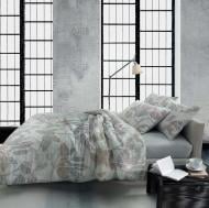 Комплект постільної білизни Papier сімейний білий із сірим Gabel