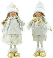 Декорация новогодняя мальчик/девочка стоячие 2 вида 38 см