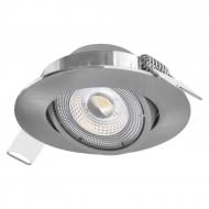 Светильник точечный Emos 450 Лм 5 Вт LED-модуль 4000 К серебряный ZD3222