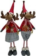 Декорация новогодняя Лось в свитере стоящий 88 см