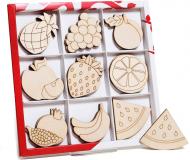 Набор для декорирования Фрукты (27 шт) WOODSET026