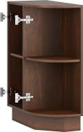 Тумба нижняя угловая радиусная 300x820x522 мм орех темный