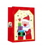 Пакет подарунковий LARGE Санта в асортименті Malevaro