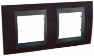 Рамка двухместная Schneider Electric Unica Top горизонтальная венге MGU66.004.2M3