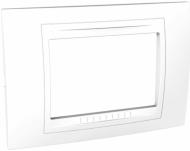 Рамка модульная Schneider Electric Unica Allegro 3-модульная горизонтальная белый MGU4.103.18