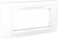 Рамка модульная Schneider Electric Unica Allegro 4-модульная горизонтальная белый MGU4.104.18