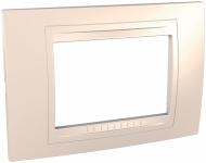 Рамка модульная Schneider Electric Unica Allegro 3-модульная горизонтальная кремовый MGU4.103.25