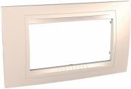 Рамка модульная Schneider Electric Unica Allegro 4-модульная горизонтальная кремовый MGU4.104.25