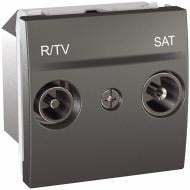 Розетка TV+R+SAT Schneider Electric Unica графіт mgu3.454.12