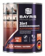 Эмаль алкидная Bayris 3 в 1 RAL 9005 черный глянец 0,9 кг