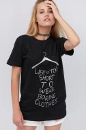 Футболка YAPPI Oversize WB3015 р.S черный Футболка YAPPI Oversize WB3015 р.S черный