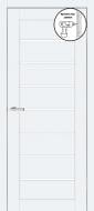 Дверное полотно ОМиС Lego 10 G (с фрезерованием п/з 96/85) ПО 700 мм белый эмалекс
