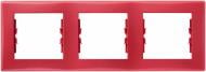 Рамка трехместная Schneider Electric Sedna горизонтальная красный SDN5800541