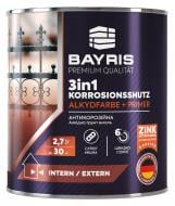 Эмаль алкидная Bayris 3 в 1 антрацит глянец 2,7 кг