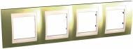 Рамка четырехместная Schneider Electric Unica Top горизонтальная золотой MGU66.008.504