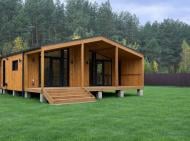 Модульный дом без ремонта внутри, с крытой террасой 84 кв. м Модульный дом без ремонта внутри, с крытой террасой 84 кв. м