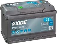 Аккумулятор автомобильный EXIDE Premium Carbon Boost 6СТ АЗЕ 72Ah 720A 12V «+» справа (EA722)