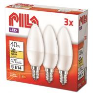 Лампа світлодіодна Philips PILA B35 470Lm (3 шт.) 5 Вт B35 матова E14 220 В 2700 К 929003541141