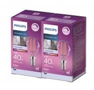 Лампа светодиодная Philips 4 Вт E14 220 В прозрачная 929002431166/2