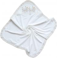 Плед Magbaby Wild flowers на выписку и крещение 85x85 см молочный (100700)