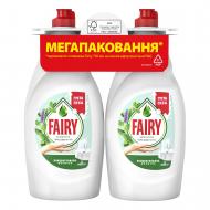 Засіб для ручного миття посуду Fairy Sensitive Чайне дерево та м'ята 2х 0,75 л