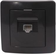 Розетка компьютерная TEM Ekonomik RJ45 черный KE37NB-B