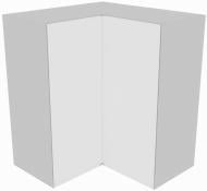 Шкаф Влада (В 60х60 прямой (720)левая) белый шелк/пепельный