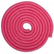 Скакалка для художньої гімнастики обтяжена з люрексом PS l-3м C-0371 Рожевий