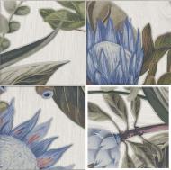 Плитка Mainzu Bottega Patchwood Blu Leaves Decor 20x20 см