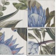 Плитка Mainzu Bottega Patchwood Blu Leaves Decor 20x20 см