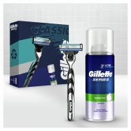 Набір подарунковий для чоловіків Gillette Mach3: бритва з 1 змінною касетою + піна для гоління 100 мл