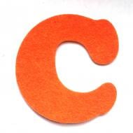 Буква Аплі Краплі С з фетру 2 мм 10 см в ассортименте