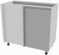 Тумба нижня Влада (Н 100 ліва) сірий оксамит/попелястий