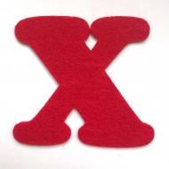 Буква Аплі Краплі Х з фетру 2 мм 10 см в ассортименте