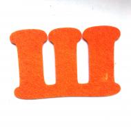 Буква Аплі Краплі Ш з фетру 2 мм 10 см в ассортименте