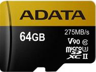 Карта пам'яті ADATA microSDXC 64 ГБ UHS-II Class 3 (U3)Class 10 (AUSDX64GUII3CL10-CA1 )