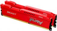 Оперативная память Kingston DDR3 SDRAM 8 GB (2x4GB) 1866 MHz (KF318C10BRK2/8) FURY Beast Red