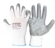 Перчатки MasterTool 12 пар бело-серые с покрытием нитрил XL (10) 83-0400