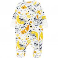 Комбинезон ясельный унисекс Dexter`s с начесом Raccoon р.56 молочный 300224