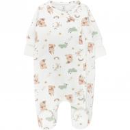 Комбинезон ясельный унисекс Dexter`s с начесом Bunny р.62 молочный 300222